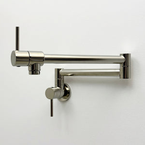 Polished Nickel Wall-Mount Pot Filler