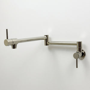 Polished Nickel Wall-Mount Pot Filler