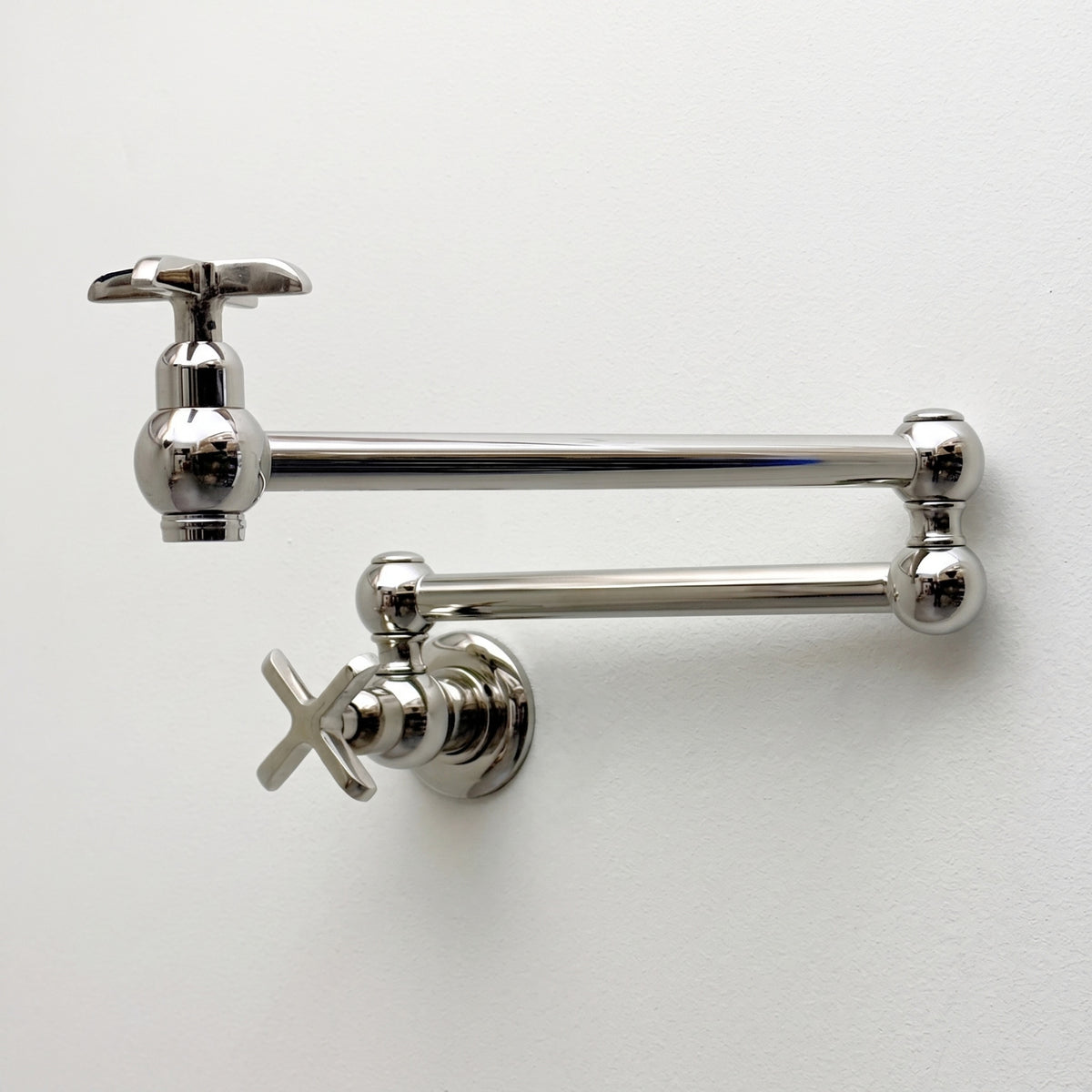 Polished Nickel Pot Filler with Cross Handles