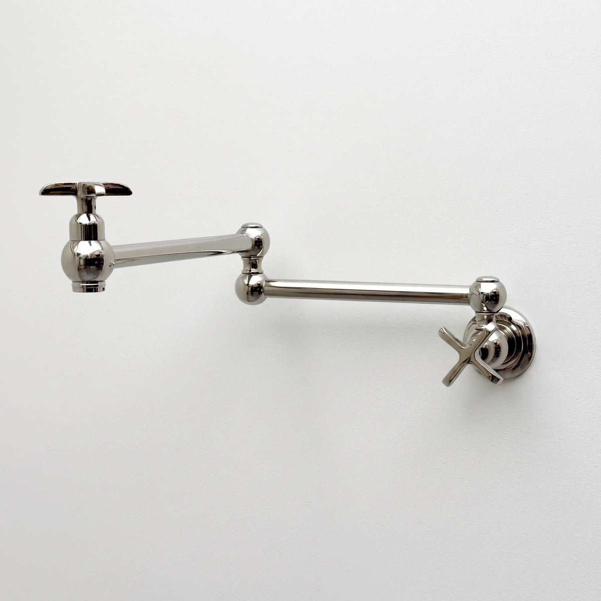 Polished Nickel Pot Filler with Cross Handles