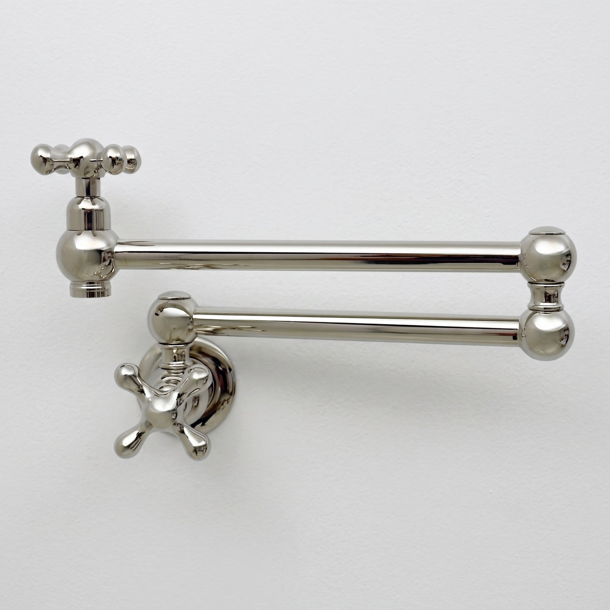 Polished Nickel Pot Filler with Cross Handles