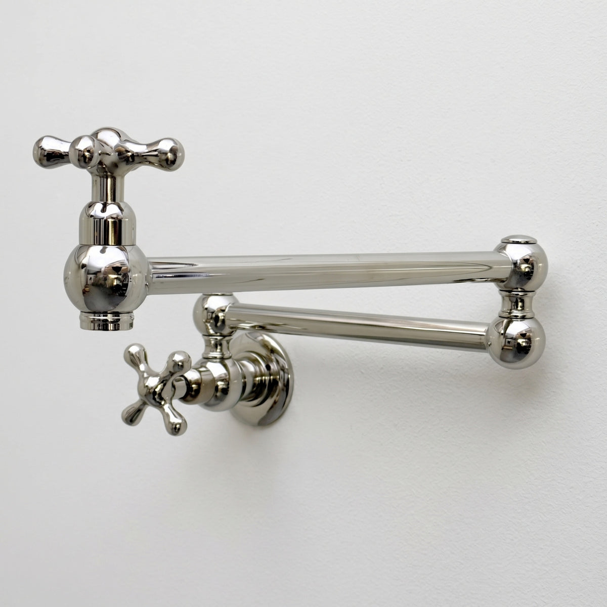 Polished Nickel Pot Filler with Cross Handles