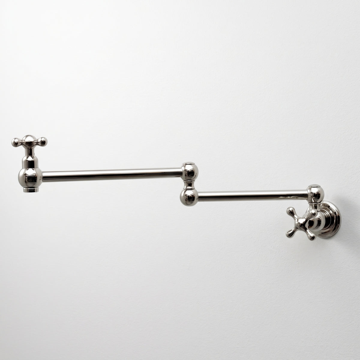 Polished Nickel Pot Filler with Cross Handles