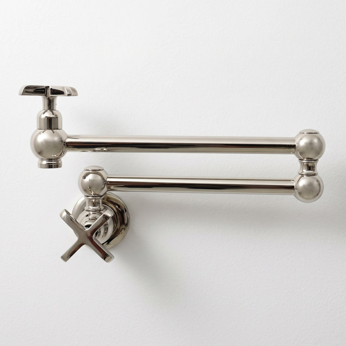 Polished Nickel Pot Filler with Cross Handles