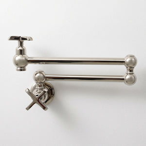 Polished Nickel Pot Filler with Cross Handles
