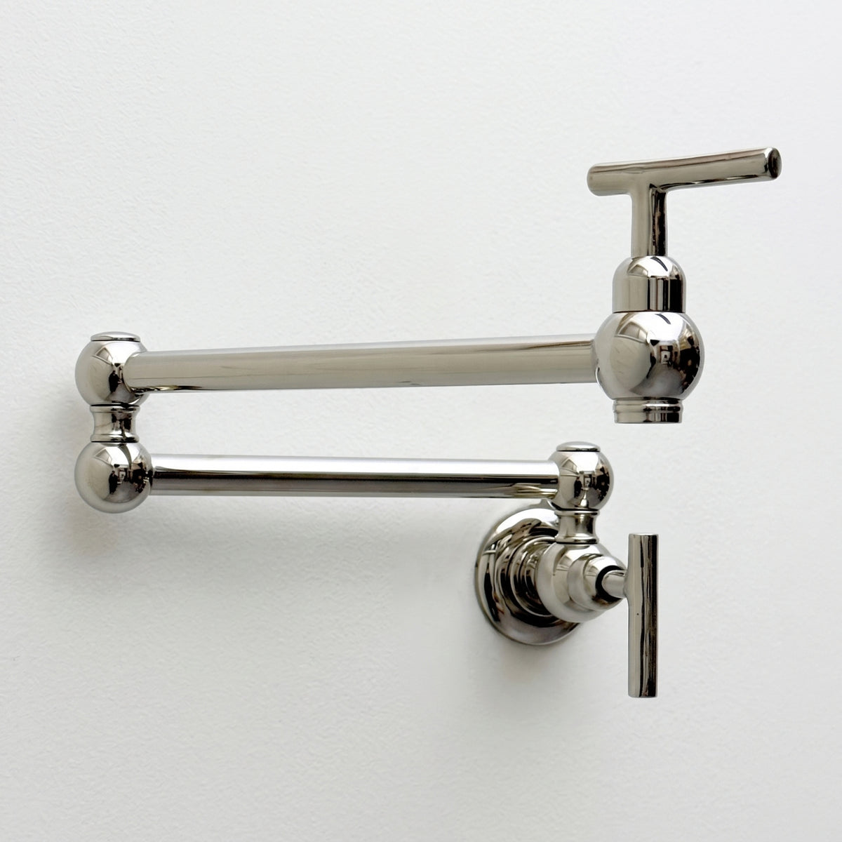 Polished Nickel Pot Filler with Lever Handles