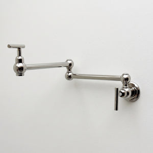 Polished Nickel Pot Filler with Lever Handles