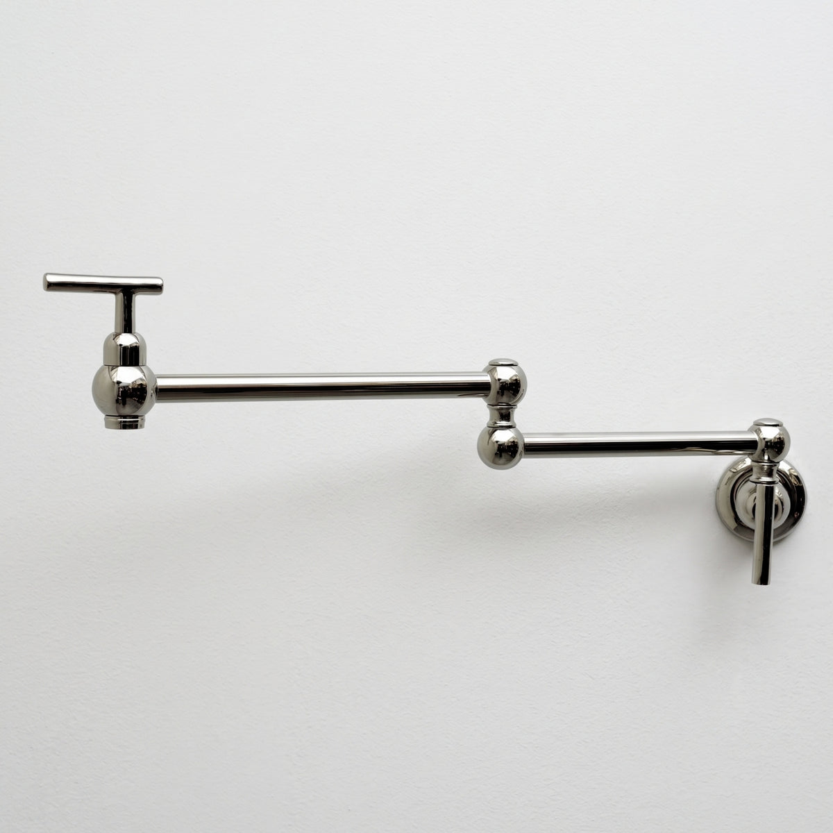 Polished Nickel Pot Filler with Lever Handles