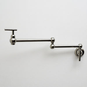 Polished Nickel Pot Filler with Lever Handles