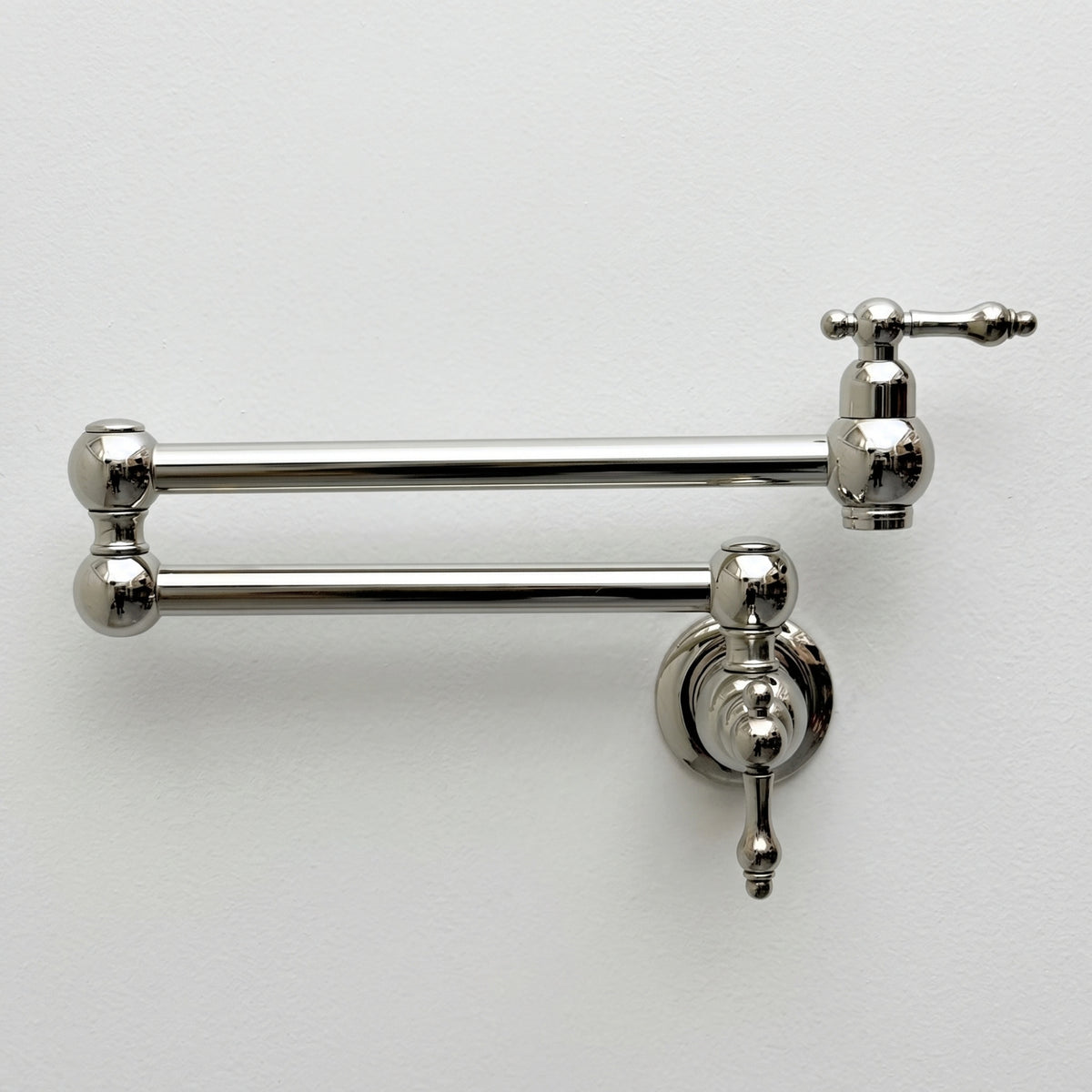 Polished Nickel Pot Filler with Lever Handles