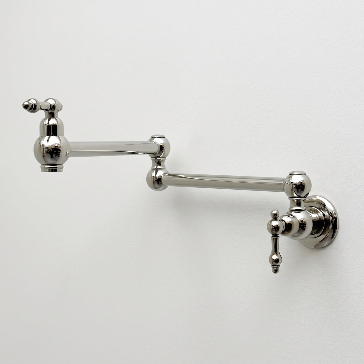 Polished Nickel Pot Filler with Lever Handles