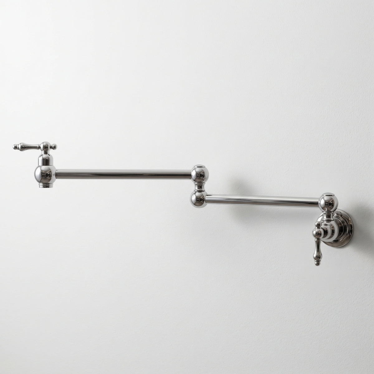 Polished Nickel Pot Filler with Lever Handles