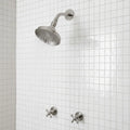 Polished Nickel Adjustable Round Rain Shower System — Short arm (PNCSS-009) — shower system overview
