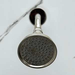 Polished Nickel Adjustable Round Rain Shower System — Short arm (PNCSS-008) — detail view 6