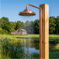 Aura Solid Copper Rain Shower Head – Unlacquered Living Finish