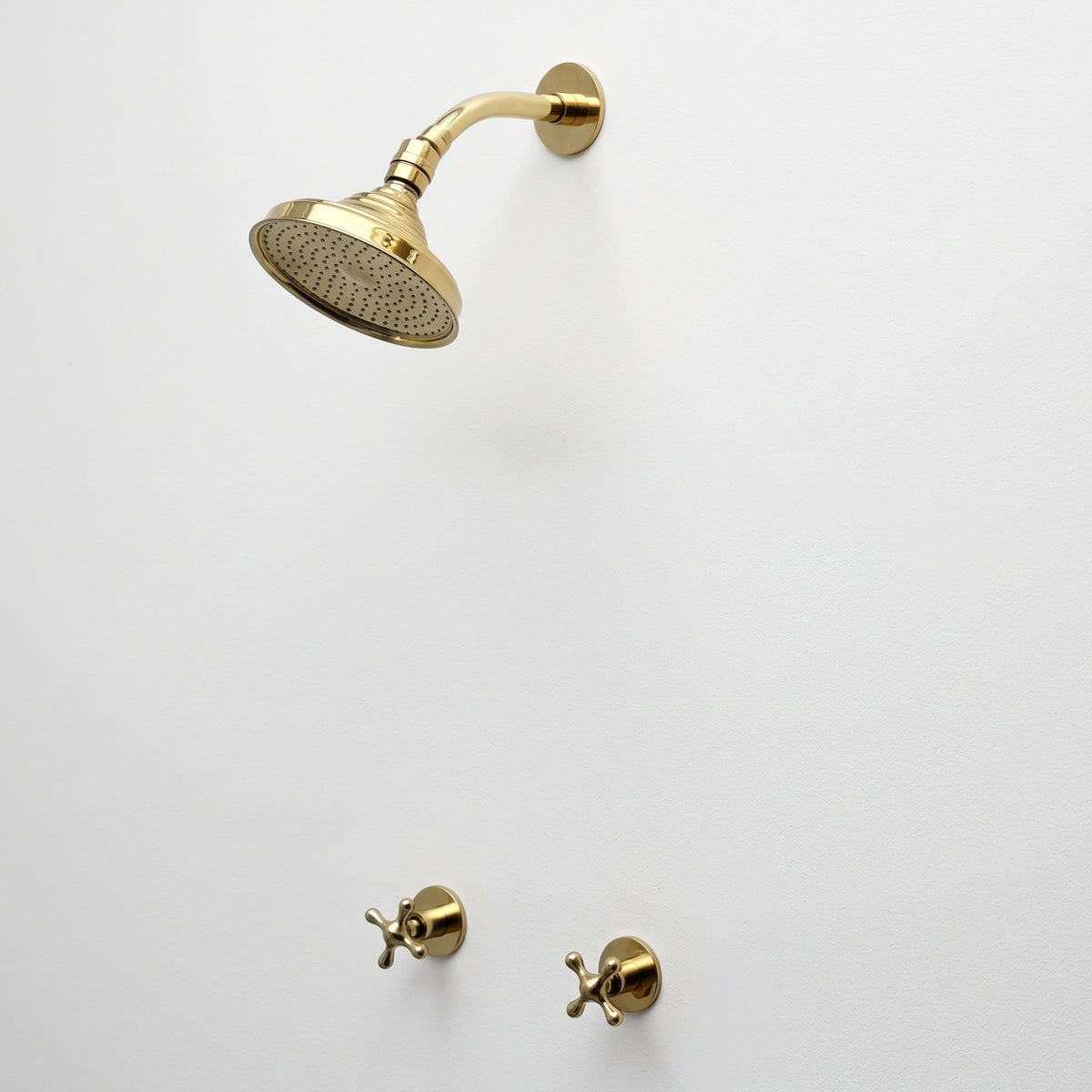 Solid Solid Brass 1 Way Valve, 2 Handles Bathroom Shower Valve