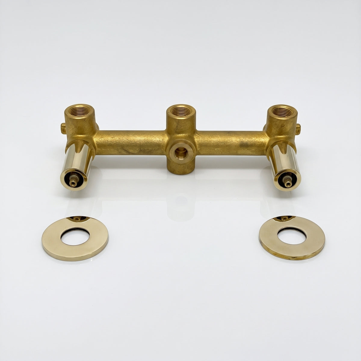 Solid Solid Brass 1 Way Valve, 2 Handles Bathroom Shower Valve