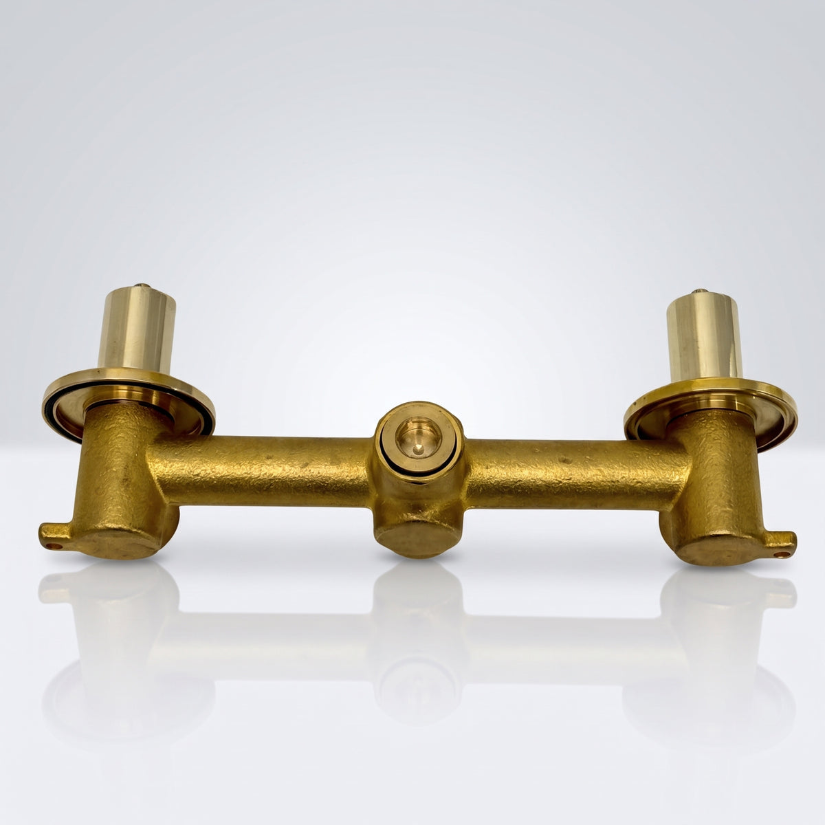 Solid Solid Brass 1 Way Valve, 2 Handles Bathroom Shower Valve