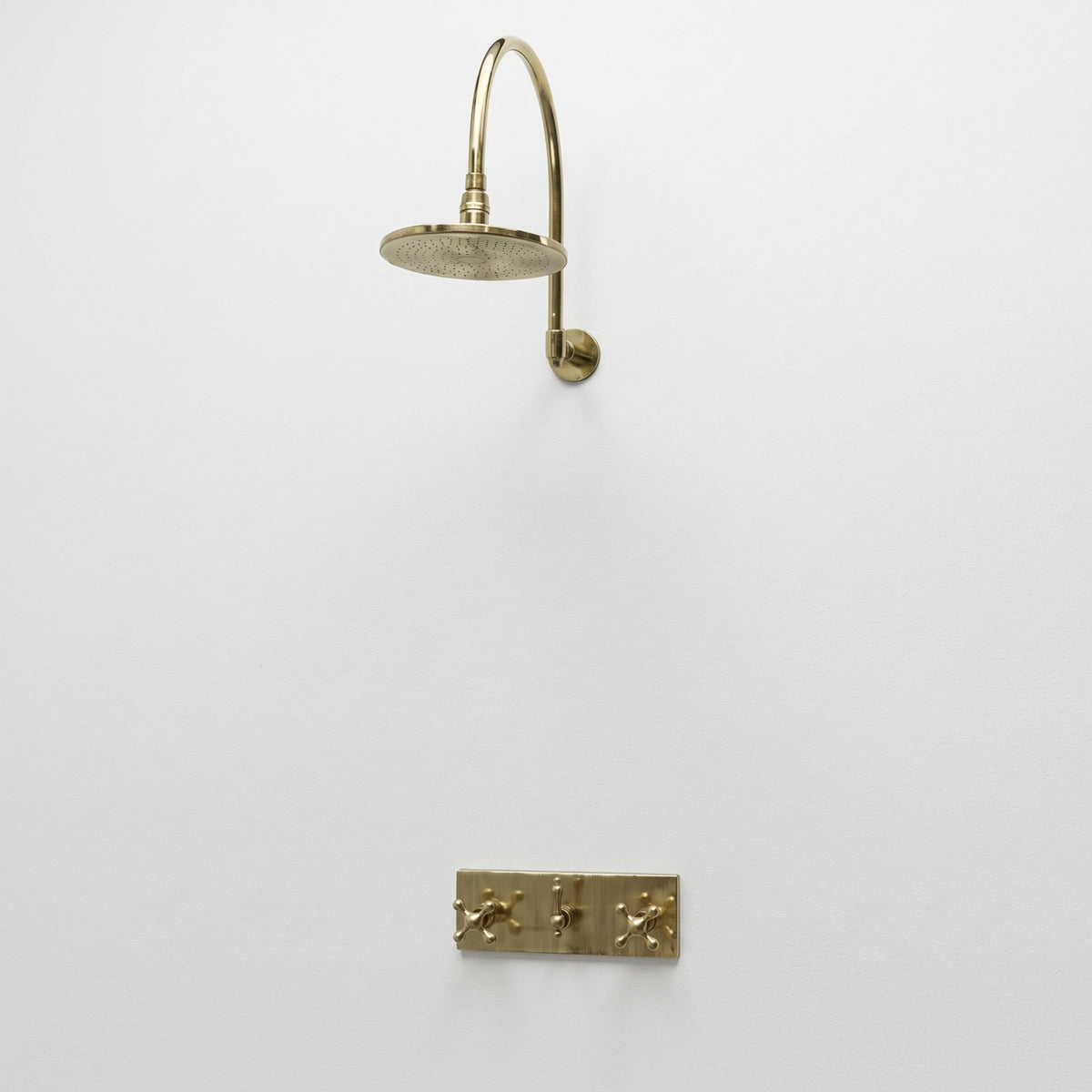 Solid Solid Brass 2 Way Valve, 3 Handles Bathroom Shower Valve