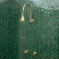 Unlacquered Brass Adjustable Round Rain Shower System — Arcuate arm (UBCSS-002) — shower system overview