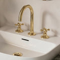Unlacquered Brass Widespread Bathroom Faucet – Grand Arc