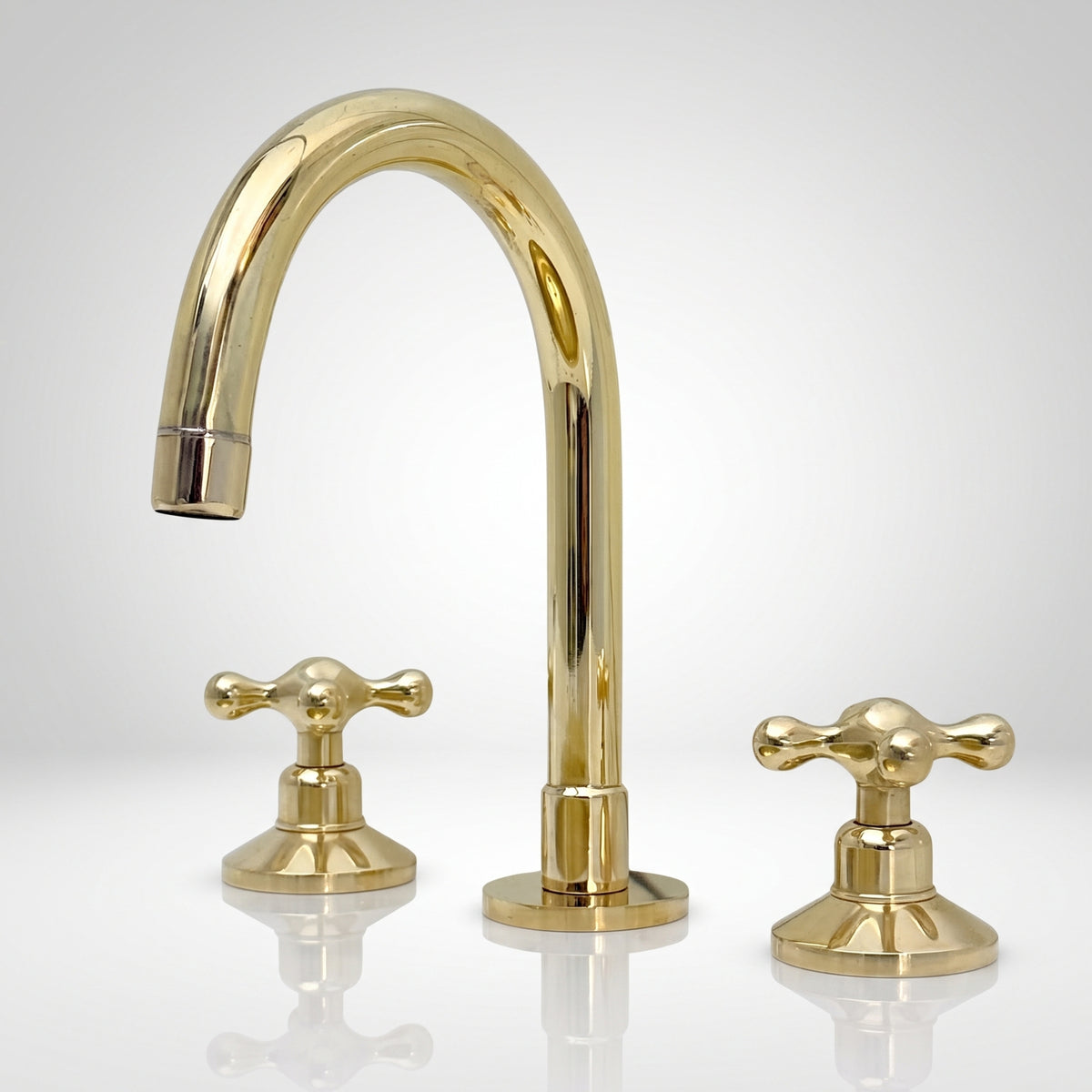 Unlacquered Brass Widespread Bathroom Faucet – Grand Arc