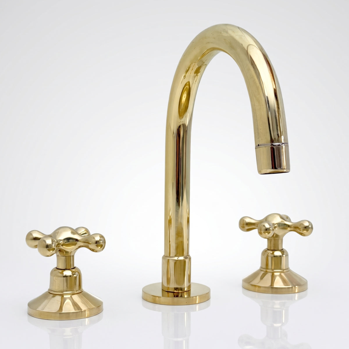 Unlacquered Brass Widespread Bathroom Faucet – Grand Arc