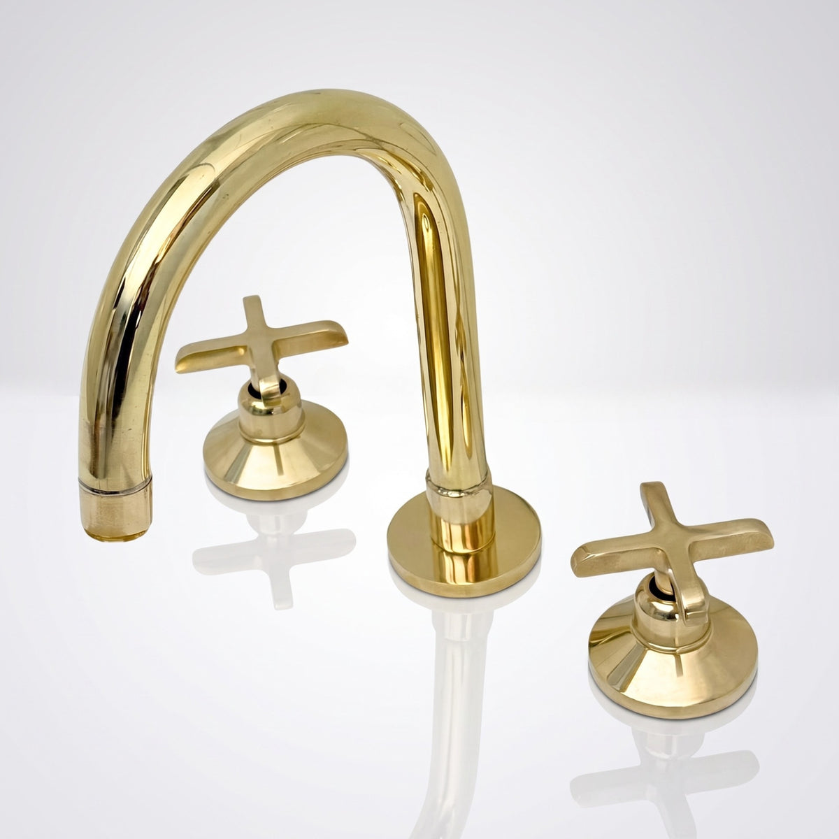 Unlacquered Brass Widespread Bathroom Faucet – Grand Arc