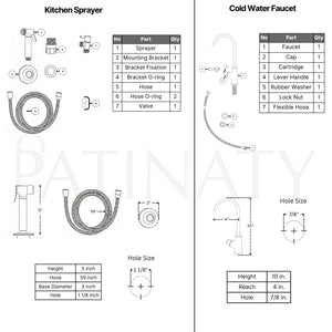 Unlacquered Brass Bridge Kitchen Faucet with Lever Handles