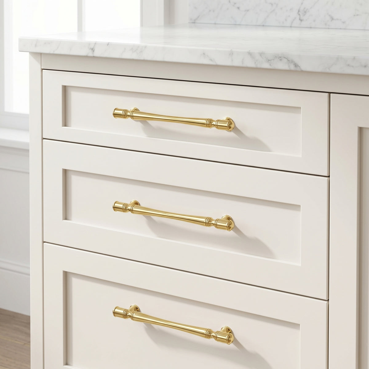 Unlacquered Brass Cabinet Pull