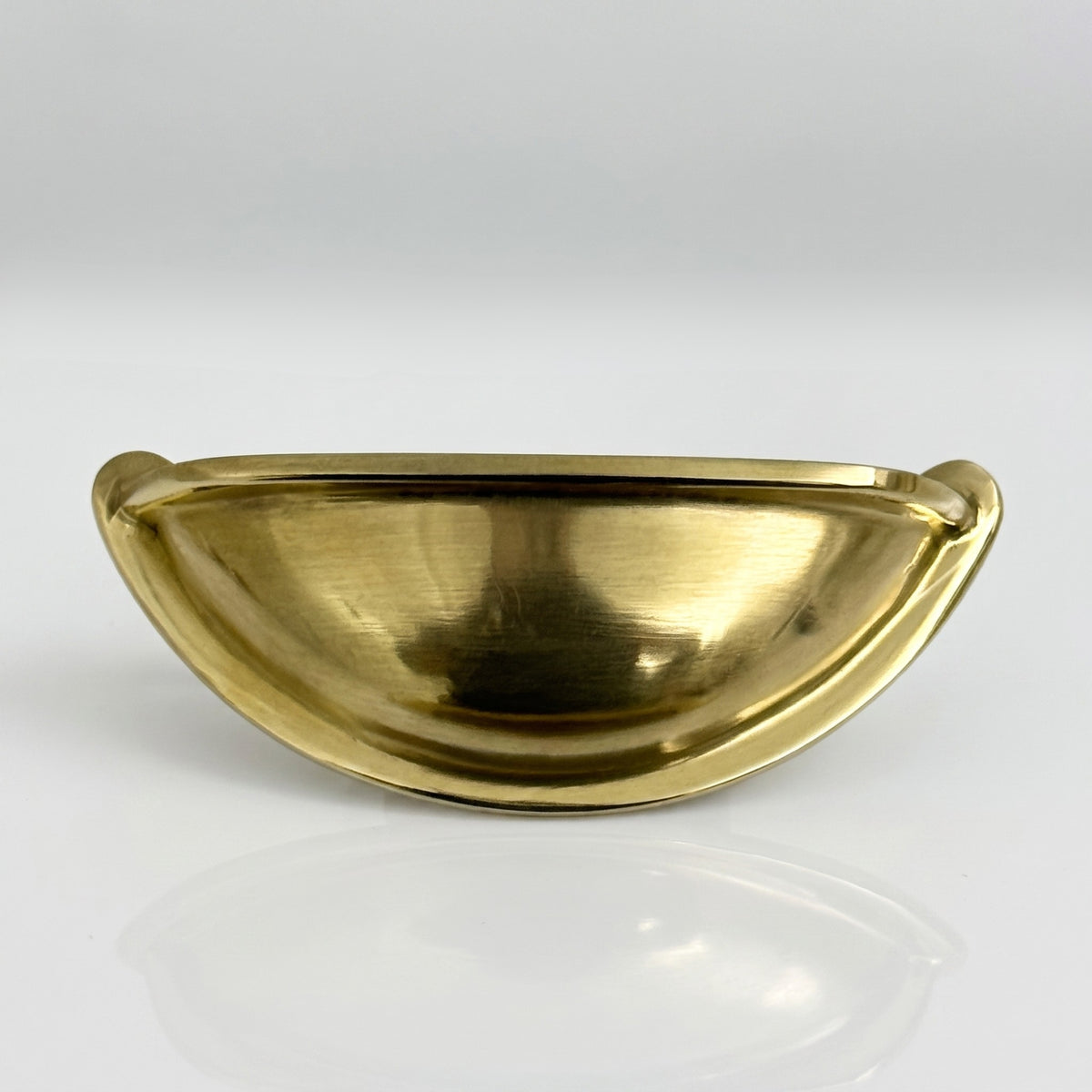 Unlacquered Brass Cup Pull Handles, Solid Brass Kitchen Bin Pull