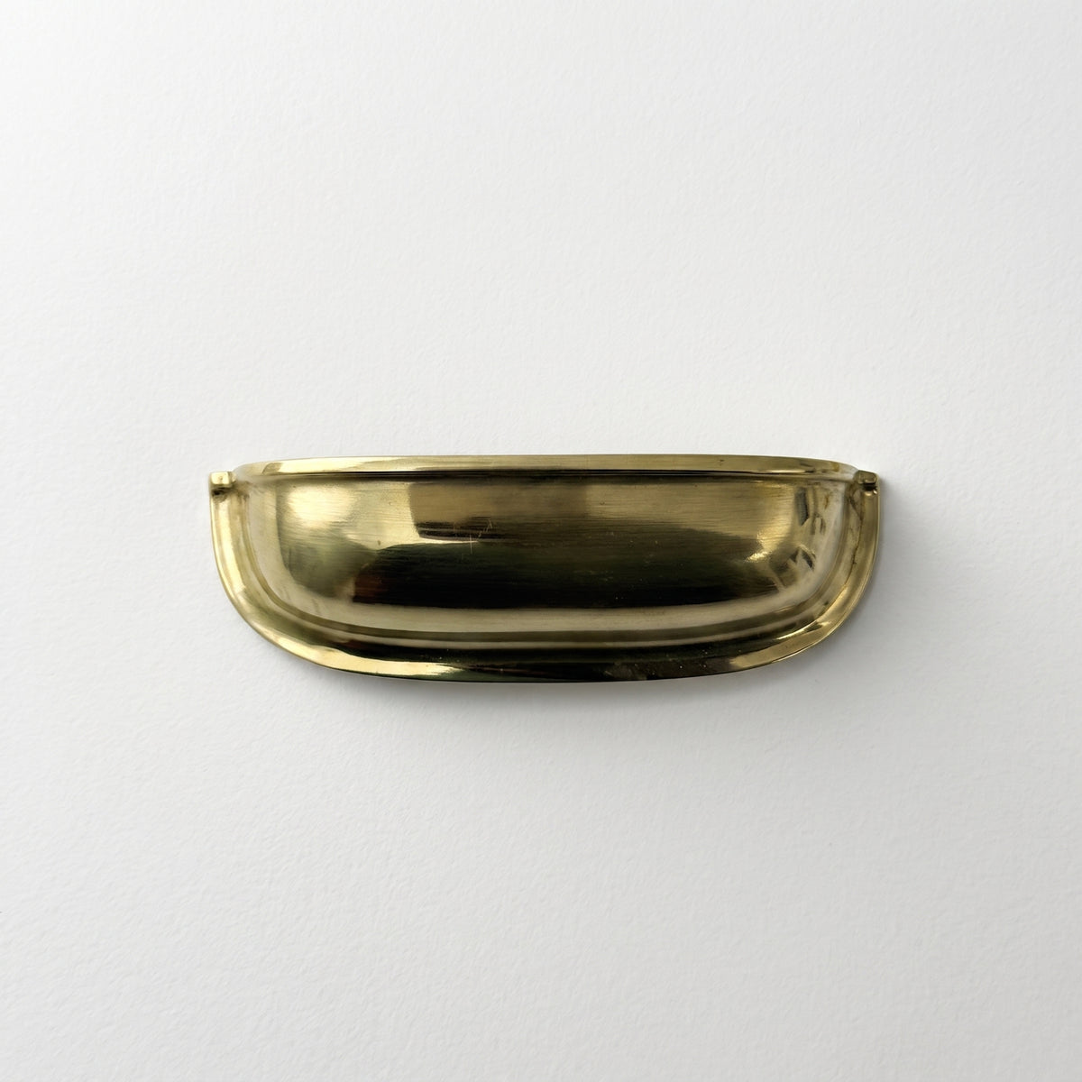 Unlacquered Brass Cup Pull Handles, Solid Brass Kitchen Bin Pull