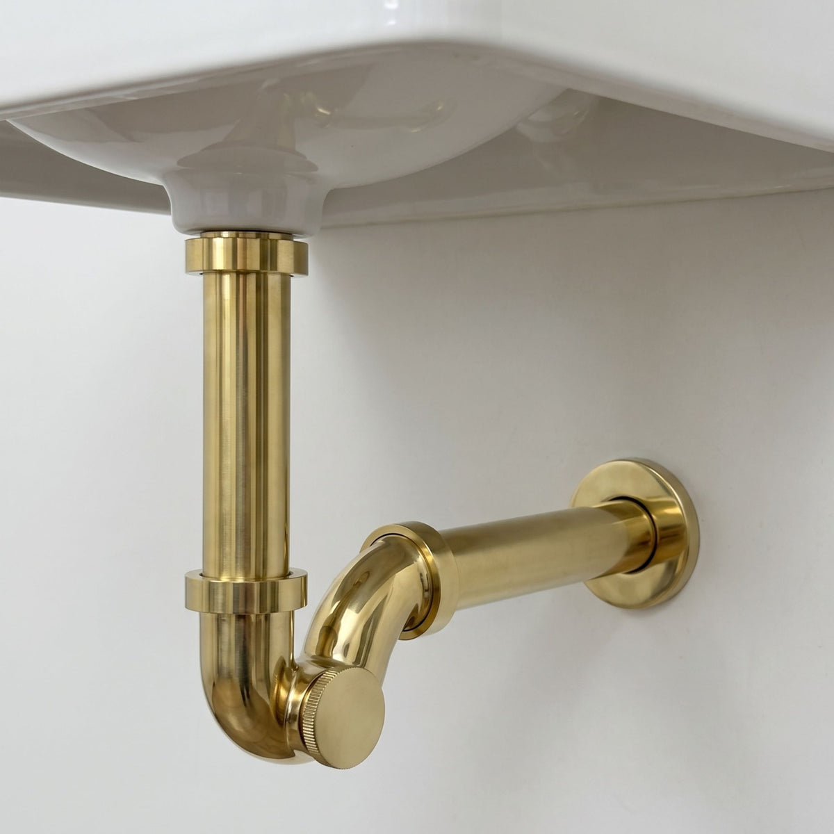 Unlacquered Brass P-Trap Drain Pipe