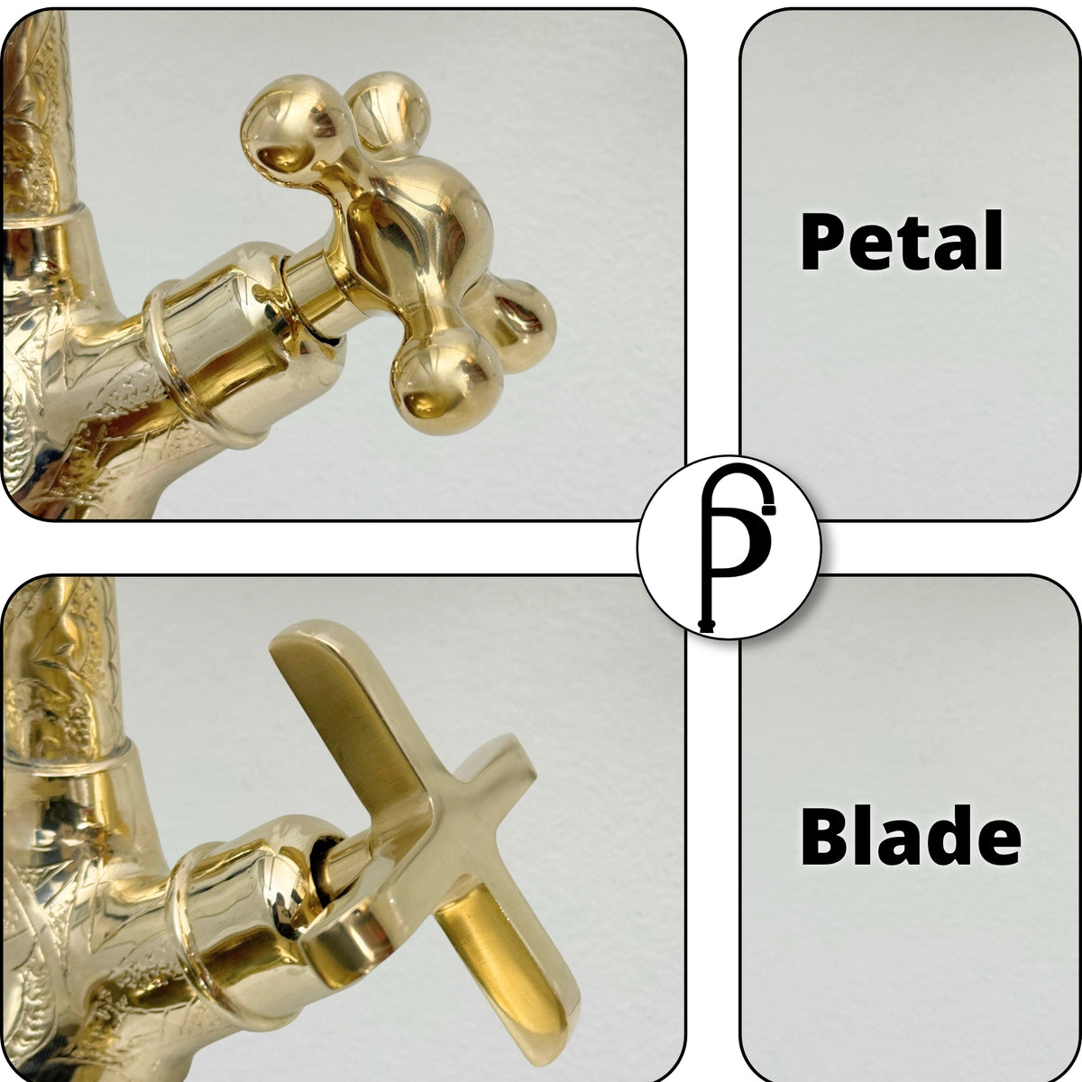 Unlacquered Brass Engraved Gooseneck Single Hole Faucet with Cross Handles