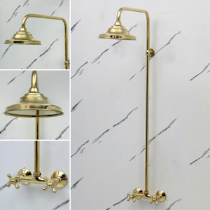 Unlacquered Brass Exposed Shower System