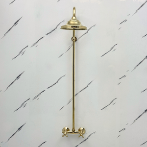 Unlacquered Brass Exposed Shower System