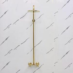 Unlacquered Brass Exposed Shower System