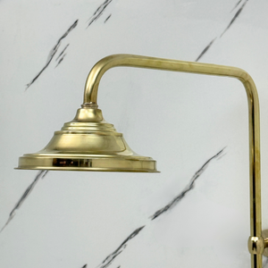 Unlacquered Brass Exposed Shower System