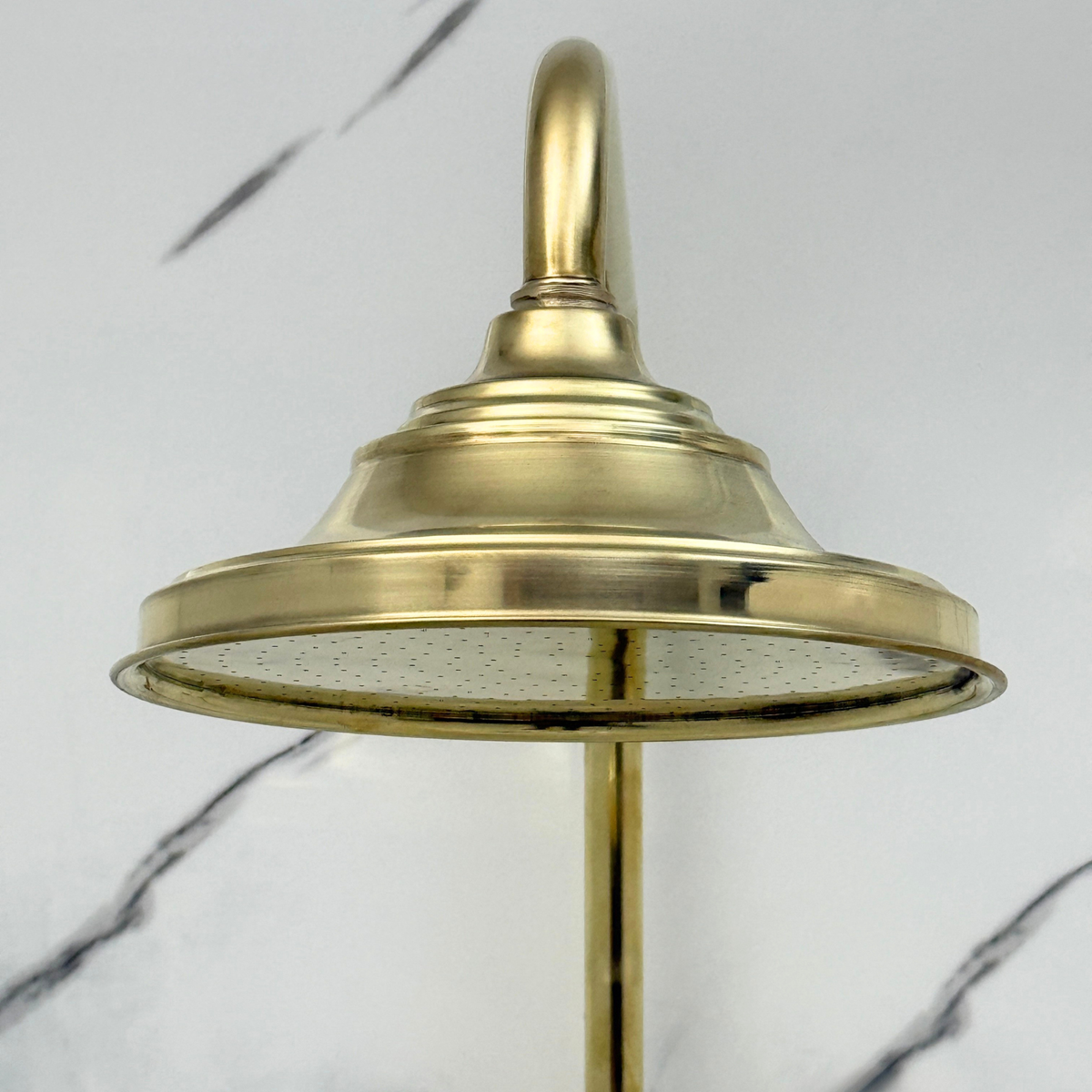 Unlacquered Brass Exposed Shower System