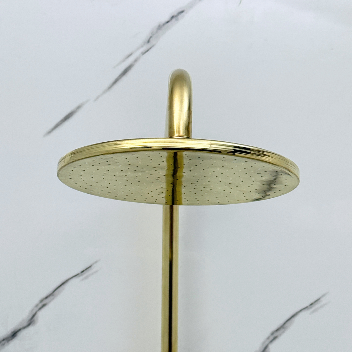 Unlacquered Brass Exposed Shower System