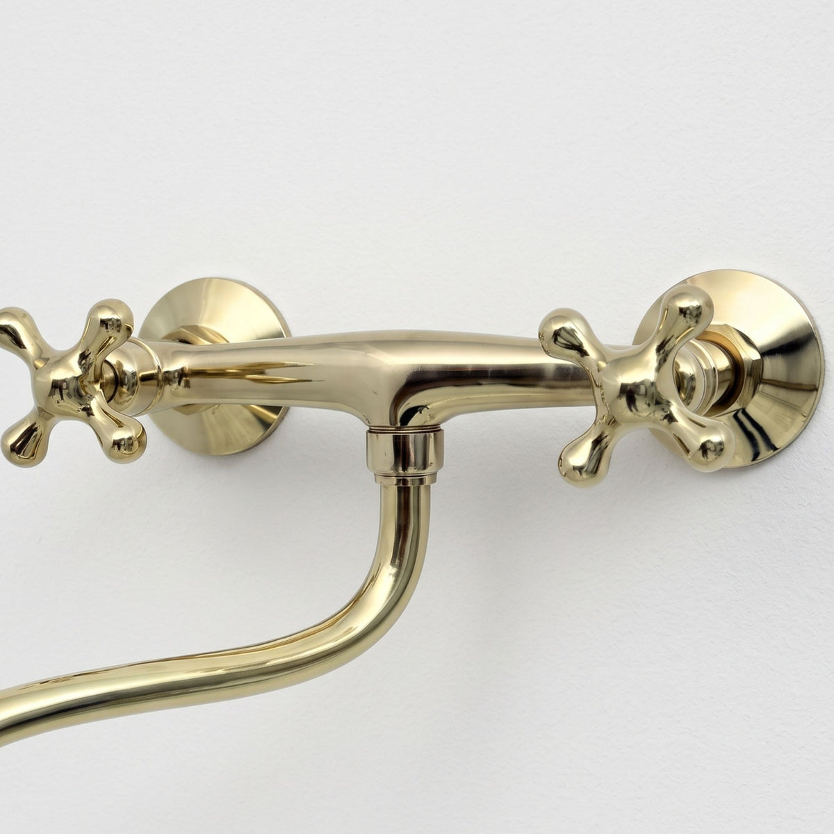 Unlacquered Brass Face Plates for Wall Mount Faucets, Solid Brass Round Escutcheons