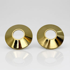 Unlacquered Brass Face Plates for Wall Mount Faucets, Solid Brass Round Escutcheons