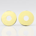 Unlacquered Brass Flat Face Plates for Wall Mount Faucets, 1/2 inch Solid Brass Flat Escutcheons