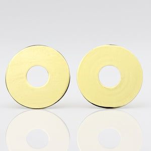 Unlacquered Brass Flat Face Plates for Wall Mount Faucets, 1/2 inch Solid Brass Flat Escutcheons