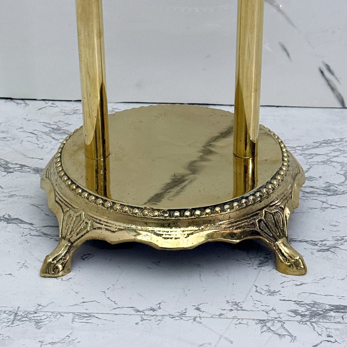 Unlacquered Brass Freestanding Bathtub Faucet, Solid Brass Clawfoot Tub Filler with Handheld Shower Head and - image 7