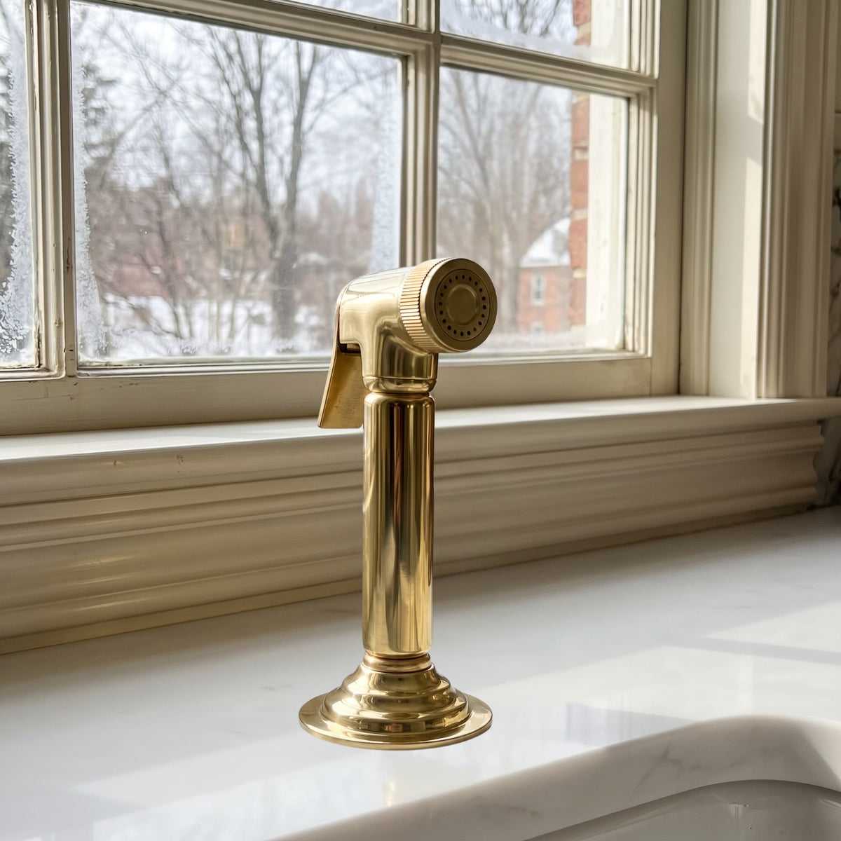 Unlacquered Brass Kitchen Side Sprayer