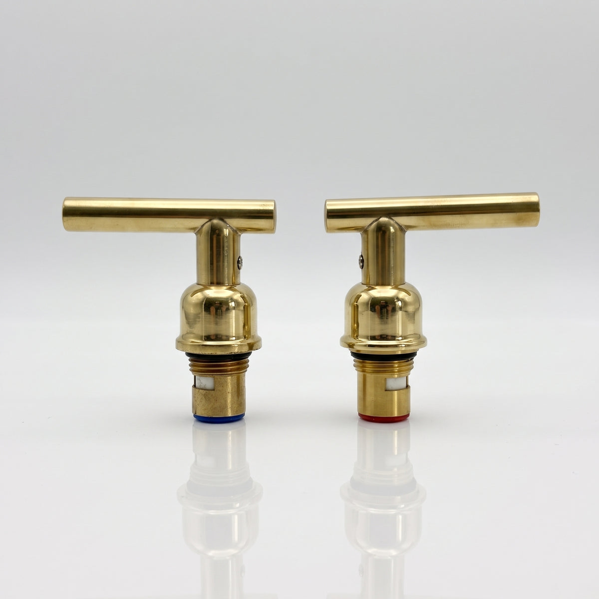 Unlacquered Brass Lever Handles with Cartridge, Solid Brass Lever Handles for Brass Fixtures