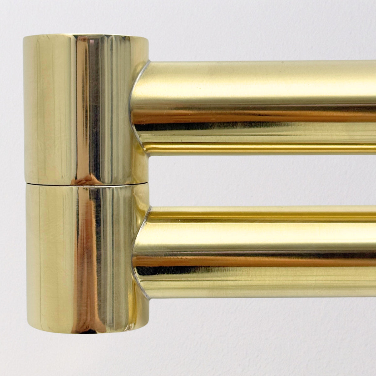 Unlacquered Brass Double-Joint Pot Filler with Lever Handles