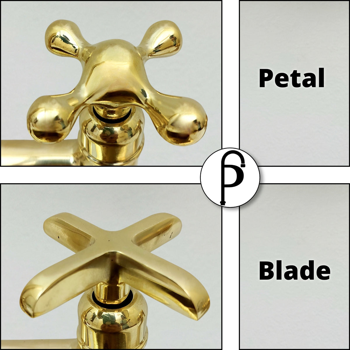 Unlacquered Brass Wall-Mount Pot Filler with Cross Handles