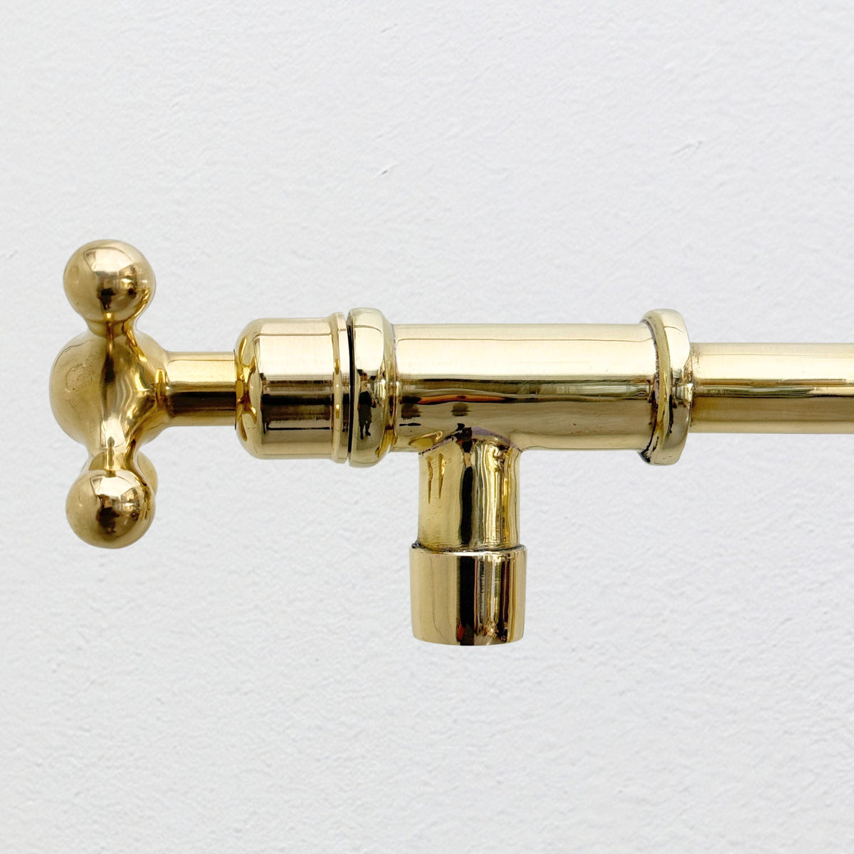 Unlacquered Brass Double-Joint Pot Filler with Cross Handles